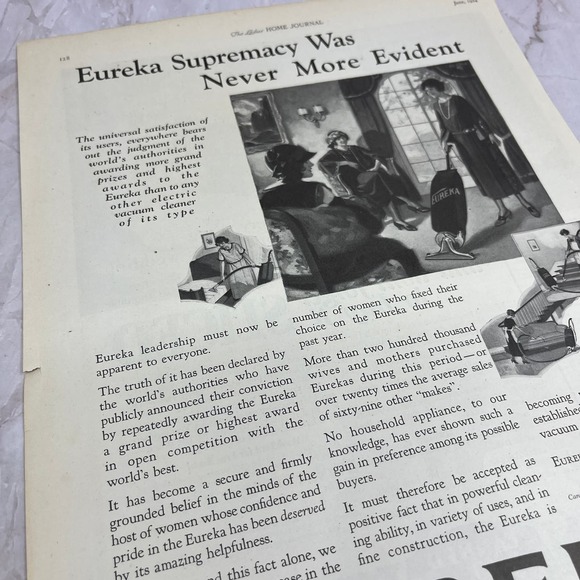 Eureka Vacuum Cleaner Company Detroit MI 1918 Magazine Ad FL6-11 - Picture 2 of 2